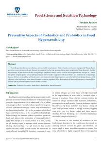 Preventive Aspects of Prebiotics and Probiotics in Food