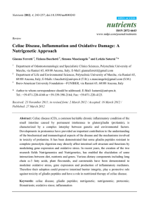 Celiac Disease, Inflammation and Oxidative Damage: A