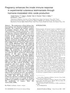 Pregnancy enhances the innate immune response in experimental cutaneous leishmaniasis through