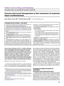 Current and novel therapeutics in the treatment of systemic lupus erythematosus