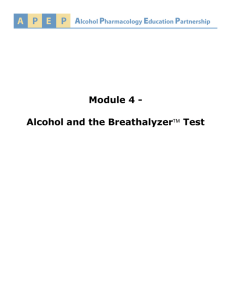 Module 4 - Alcohol and the Breathalyzer™ Test