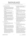 Read Naturally Encore Sequenced Level 8.0 Answer Key