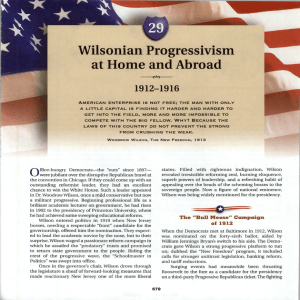 Wilsonian Progressivism at Home and Abroad