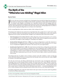 The Myth of the “Otherwise Law-Abiding” Illegal Alien
