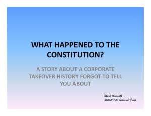 What Happened to the Constitution