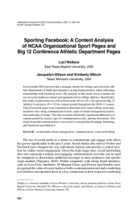 Sporting Facebook: A Content Analysis of NCAA Organizational