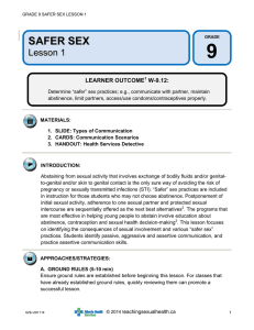 Safer Sex - teachingsexualhealth.ca