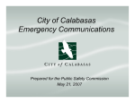 City Emergency Communications Presentation