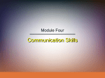Communication Skills Module Four