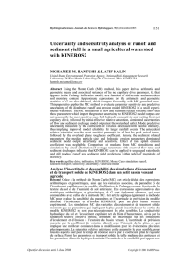 Uncertainty and sensitivity analysis of runoff and sediment yield in a