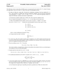 CS 195 Probability Models and Inference Spring 2013 Homework
