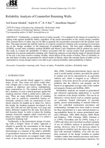 Reliability Analysis of Counterfort Retaining Walls