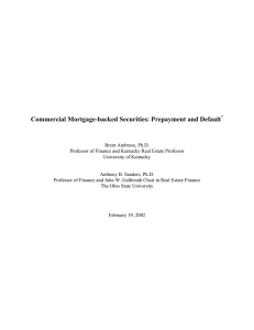 Commercial Mortgage-backed Securities: Prepayment and Default*