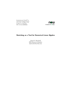 Sketching as a Tool for Numerical Linear Algebra