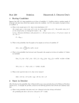 Stat 330 Solution Homework 5: Discrete Dsn`s 1 Racing