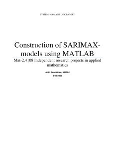 Construction of SARIMAX