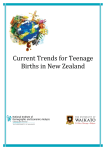 Current Trends for Teenage Births in New Zealand