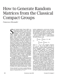 S How to Generate Random Matrices from the Classical Compact Groups