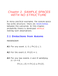 Chapter 2. SAMPLE SPACES WITH NO STRUCTURE