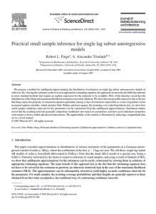 Practical small sample inference for single lag subset autoregressive models