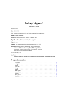Package ‘siggenes’ October 14, 2014