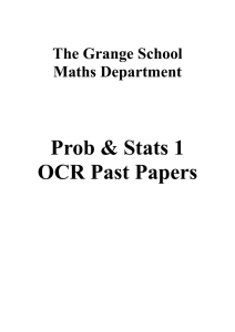 S1 Past Paper Booklet - The Grange School Blogs