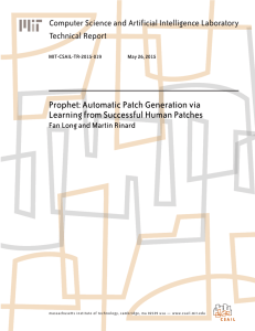 Prophet: Automatic Patch Generation via Learning