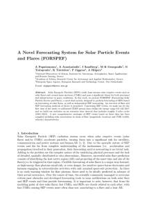 A Novel Forecasting System for Solar Particle Events and Flares