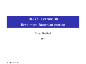 Even More Brownian Motion