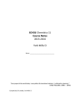SCH3U Chemistry 11 Course Notes 2015