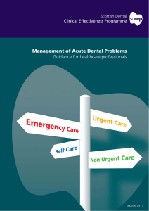 Management of acute dental problems