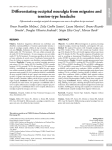 Differentiating occipital neuralgia from migraine and tension