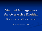 Medical Management for Overactive Bladder