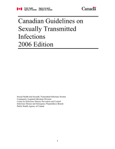 Canadian Guidelines on Sexually Transmitted Infections 2006 Edition