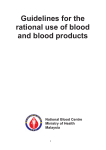 guidelines for the rational use of blood and blood products introduction
