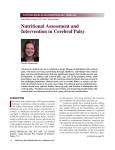 Nutritional Assessment and Intervention in Cerebral Palsy