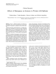 Effects of Menopause on Seizures in Women with Epilepsy