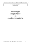 Pathologie respiratoire et cardio-circulatoire