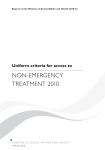 NON-EMERGENCY TREATMENT 2010