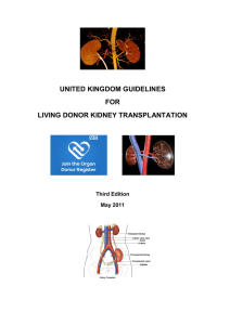 united kingdom guidelines for living donor