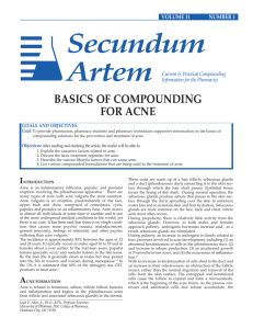 BASICS OF COMPOUNDING FOR ACNE