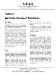 Wernicke-Korsakoff Syndrome Fact Sheet (DMCRC)