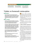 Update on hormonal contraception