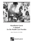 Myasthenia Gravis A Manual for the Health Care Provider
