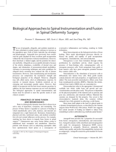 Biological Approaches to Spinal Instrumentation and Fusion in