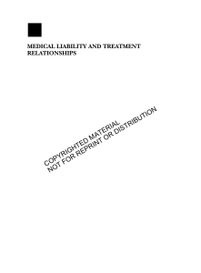 Medical liability and treatment relationships