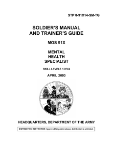soldier`s manual and trainer`s guide