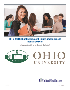 2015-2 Brochure - Student Health Insurance