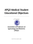 10th edition of the APGO Medical Student Educational Objectives