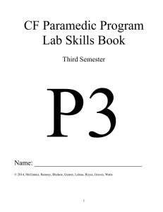 CF Paramedic Program Lab Skills Book